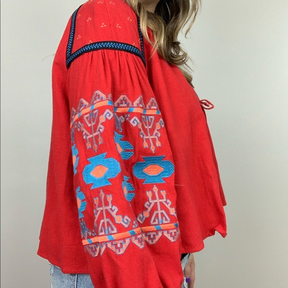Tribal Tales Embroidery Jacket L&B XL 2X 3X Red - Picture 5 of 8